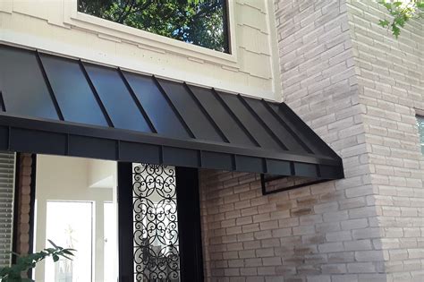 black metal awnings for windows